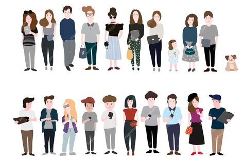 Vector De Personas Vector Premium