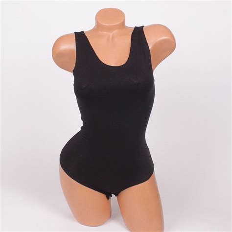 Дамско памучно боди с широка презрамка в черен цвят | Women's top ...