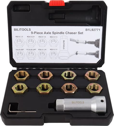 BILITOOLS 10 Piece Axle Spindle Thread Chaser Set Thread Rethreading