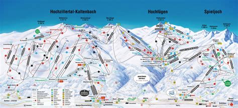 Pistekaart Hochzillertal Hochfügen Skigebied Met 85km Piste In Oostenrijk