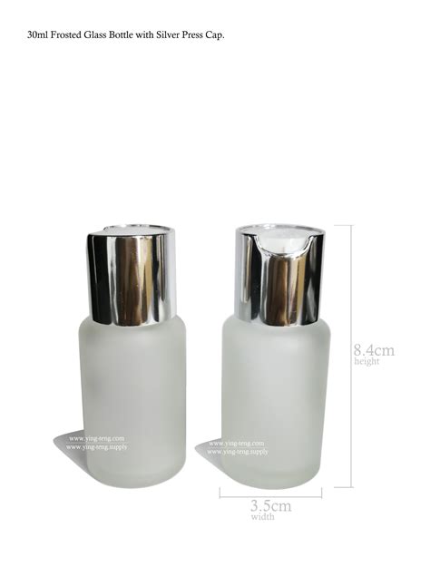 Ml And Ml Frosted Glass Bottle With Silver Press Cap Bottles