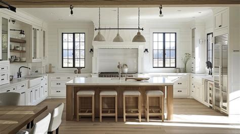 Premium Photo | Kitchen Interior with Island Sink Cabinets and Hardwood ...