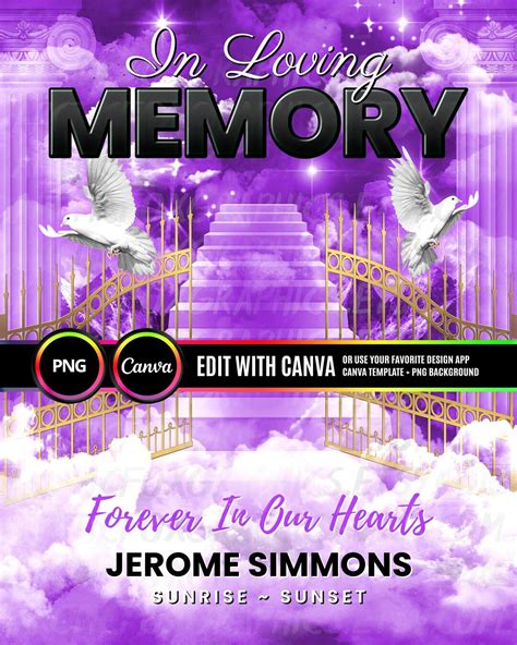 In Loving Memory Png Purple Sky Stairway To Heaven Memorial Background