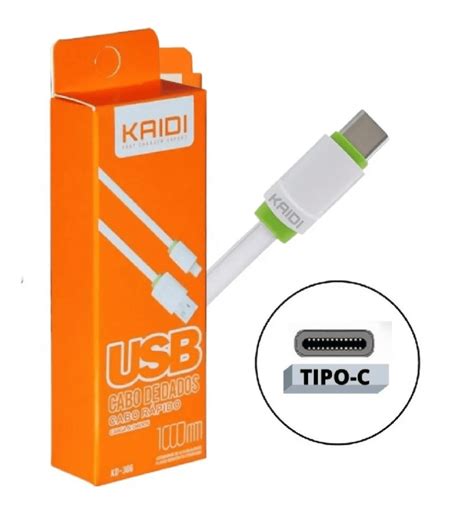 Cabo Turbo V8 Usb 1 Metro Kaidi KD 21S XCA Lojas de Accessórios