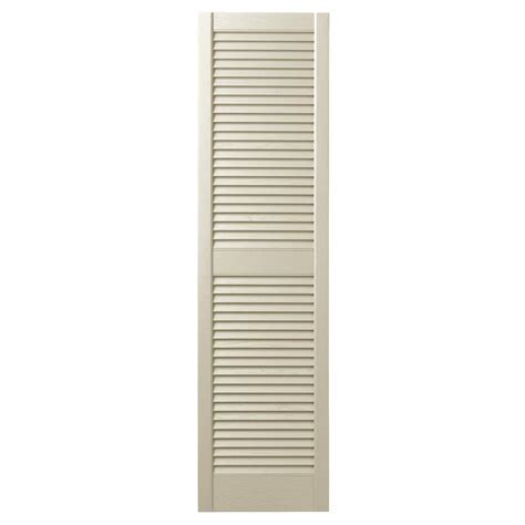 Ply Gem In X In Open Louvered Polypropylene Shutters Pair In