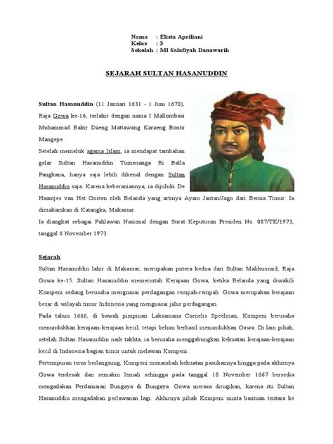 Biografi Sultan Hasanudin Antasri Diponegoro Teuku Umar Dan Imam