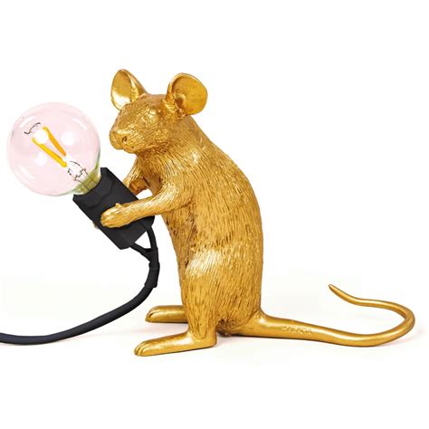 Seletti Mouse Table Lamp Gold Nunido