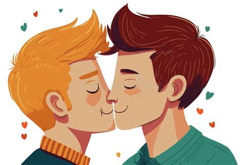 Two Gay Men Kissing LGBTQ Manifesto Stock Illustration Illustration