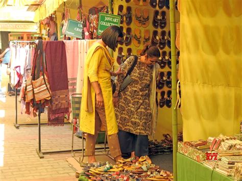 New Delhi: Visitors at a stall during the Basant Mela 2023 #Gallery
