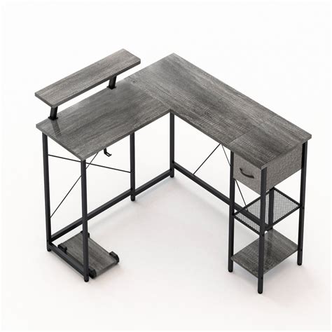 Inbox Zero Husayn Solid Wood L Shape Desk Wayfair Canada