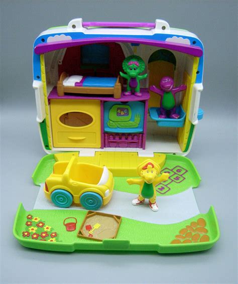 Barney The Purple Dinosaur Carry All 2 In 1 Playset Barn House Almost Complete 4589284547