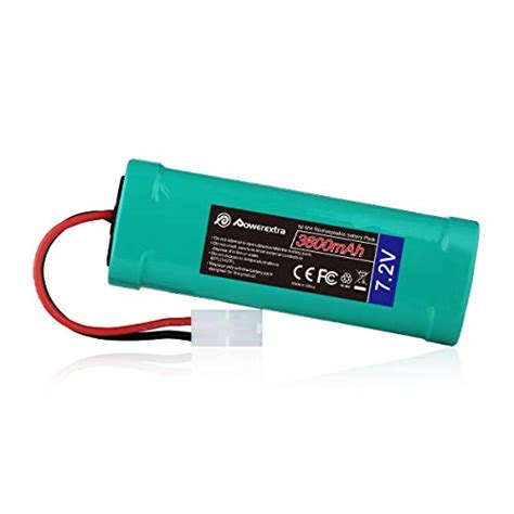 Powerextra 2 Pack 72v 3600mah High Capacity 6 Cell Nimh Battery Packs With Standard Tamiya