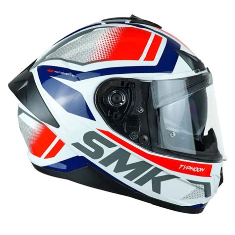 Casco Smk Typhoon Thorn Azul Blanco Rojo Zonabiker La