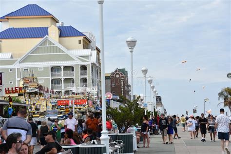 The Famous Boardwalk In Ocean City Maryland Editorial Photo Image Of