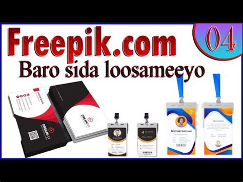 Sida Id Card Loogu Sameeyo Website Ka Freepik Youtube