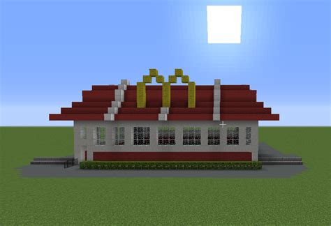 Mcdonald S Restaurant Blueprints For Minecraft Houses Castles Towers