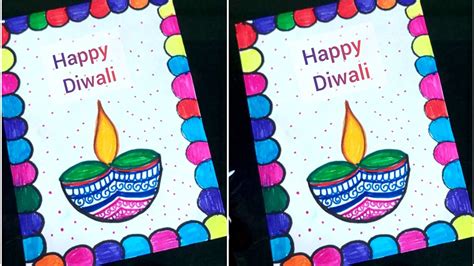 Easy Diwali Card Making Idea Handmade Diwali Card Making How To Make