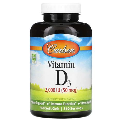 Carlson Vitamin D Mcg Iu Soft Gels