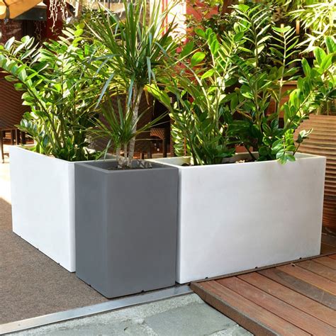 Jardinière rectangulaire casseta atlantis 100x49 cm Idel Pots Résine