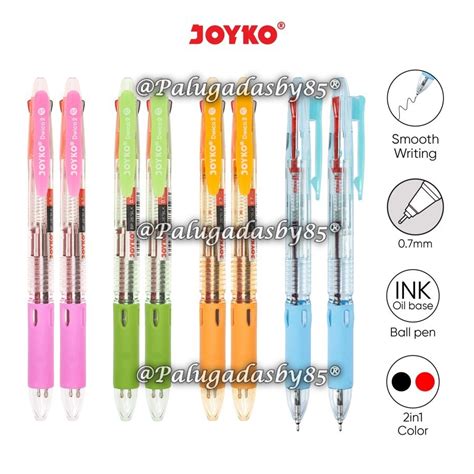 Jual 1 Biji GROSIR Bolpen JOYKO BP 287BLK 0 7 2 In 1 Warna Ball Pen