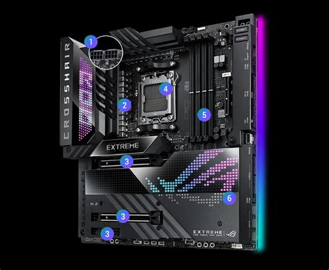 Asus Rog Crosshair X670e Extremewifi 6e Socket Am5lga 1718 Ryzen