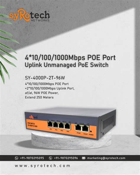 The Syrotech SY-4000P-2T-96W is a 6... - Syrotech Networks