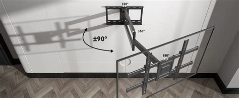 Bontec Tv Wall Bracket With Extra Long Articulated Arm For Inch