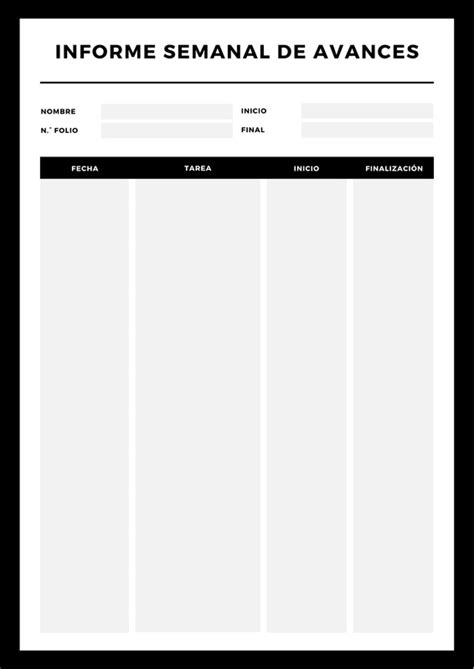 Modelo De Formato Informe Semanal Y Ficha De Seguimiento Nbkomputer