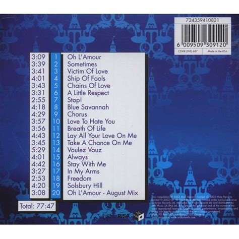 Hits The Very Best Of Erasure Cd Imported Erasure Music Buy