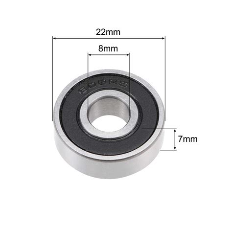 Buy Sourcing Map 608 2RS Deep Groove Ball Bearing 8x22x7mm Double