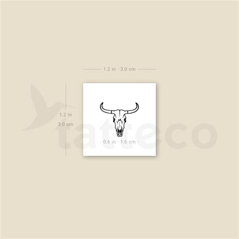 Cow Skull Temporary Tattoo - Set of 3 – Tatteco