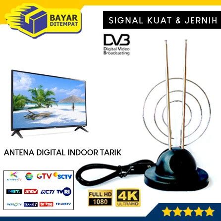 Jual Antena Tarik TV Indoor Dalam Ruang VHF UHF TV Lingkar 2 Antenna