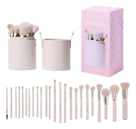 Set De 24 Brochas Estuche Cilindro Beauty Creations Nude Oh Darling