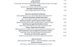 The Lakeview Menu - The Residence at The Nottinghamshire