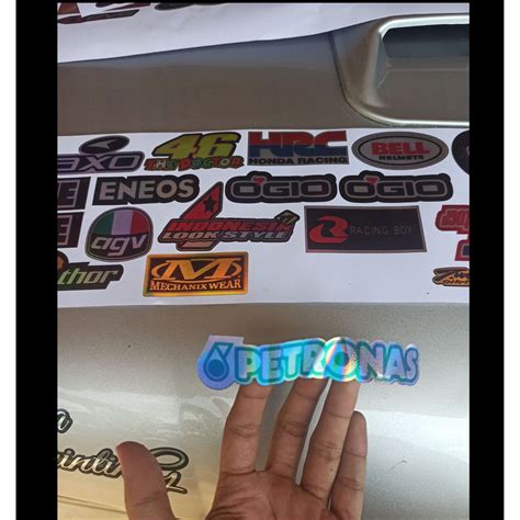 Jual STICKER PACK SPONSOR HOLOGRAM PETRONAS RCB AGV PROTAPER DLL