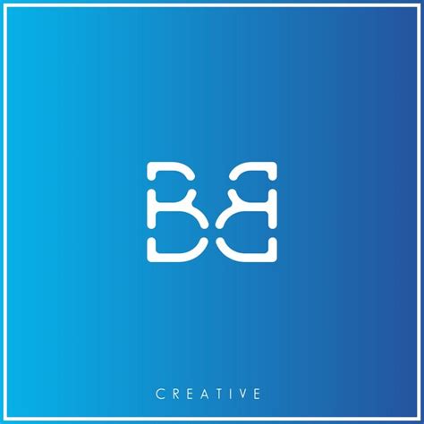 Bb premium vector último design de logotipo criativo logotipo