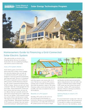 Fillable Online Eere Energy Homeowners Guide To Financing A Grid