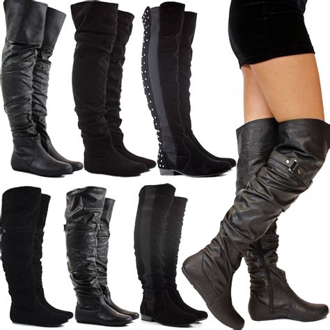 Knee High Long Leather Boots For Women