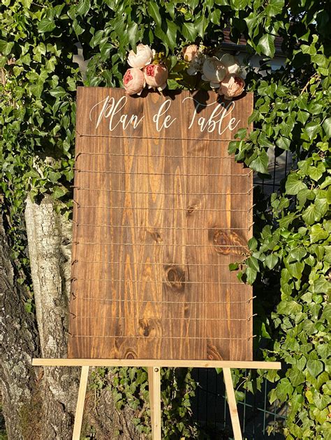 Panneau plan de table plan de table mariage champêtre chic Etsy