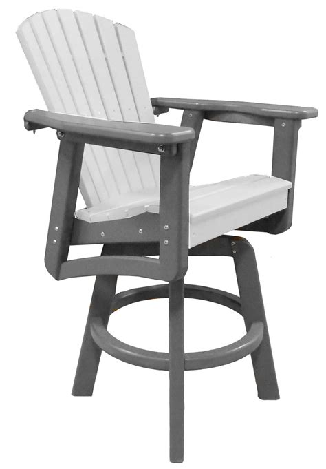 Poly Lumber Sunset Views Counter Height Swivel Chair Whitegrey Furnitureca