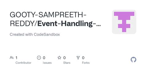 GitHub GOOTY SAMPREETH REDDY Event Handling In React Created With