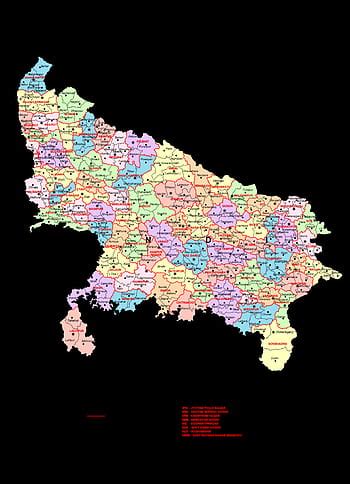 UP District Map, uttar pradesh map HD phone wallpaper | Pxfuel