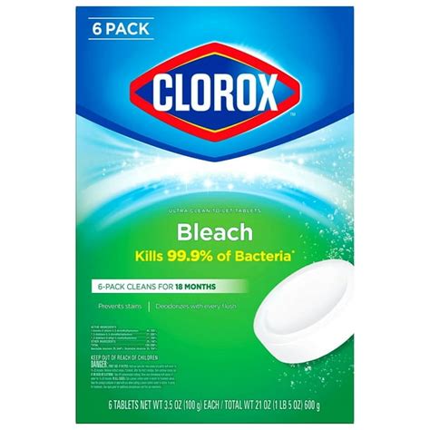 Clorox Automatic Toilet Bowl Cleaner Tablets With Bleach 6 Ct