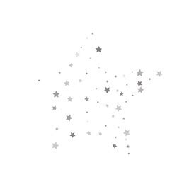 Random Falling Silver Stars Royalty Free Vector Image