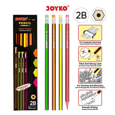 Jual Pencil Pensil Joyko P 103 2b 1 Box 12 Pcs Shopee Indonesia