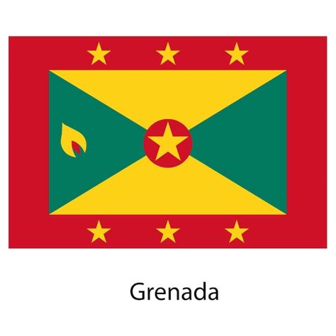 Premium Vector Flag Of The Country Grenada Vector Illustration