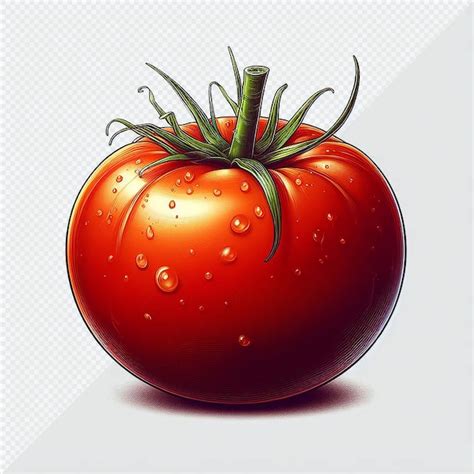 Ilustración de arte vectorial hiperrealista de tomate vegetal rojo