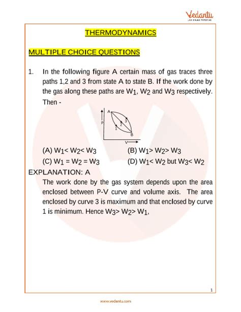 Jee Main Thermodynamics Important Questions