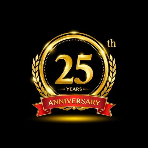 Premium Vector Th Anniversary Logo Design With Golden Laurel Wreath