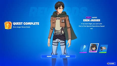 How To Unlock Eren Jaeger Skin In Fortnite All Eren Jaeger Challenges